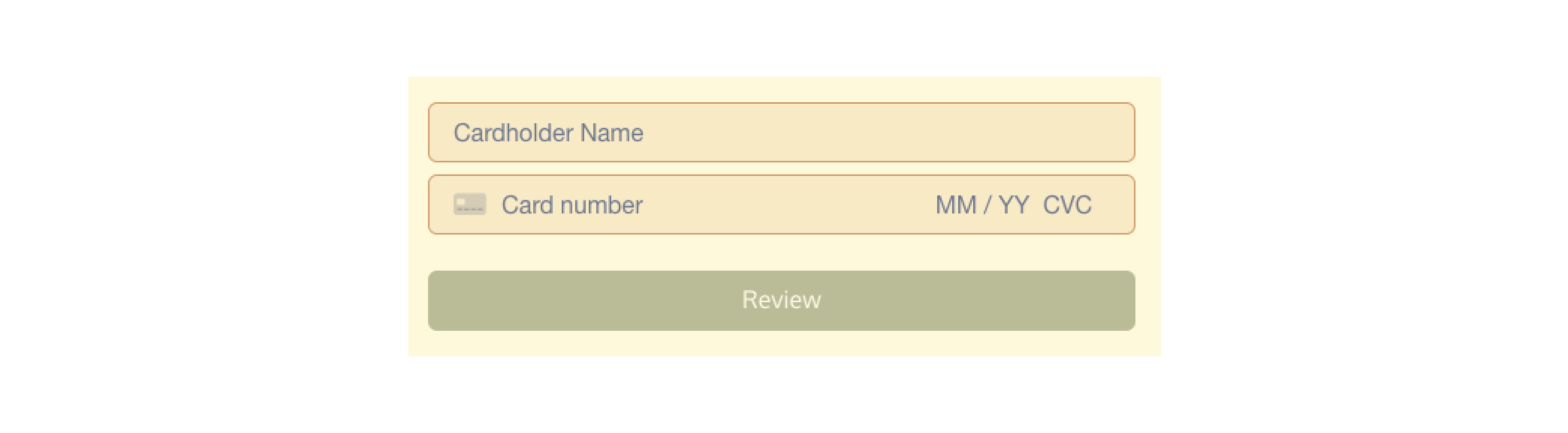 CheckoutWithCard form customization demo